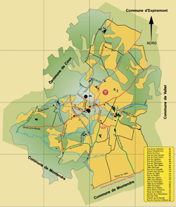 Carte commune associée de Chardes