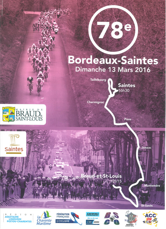 Le 78e Bordeaux Saintes passera par Montendre