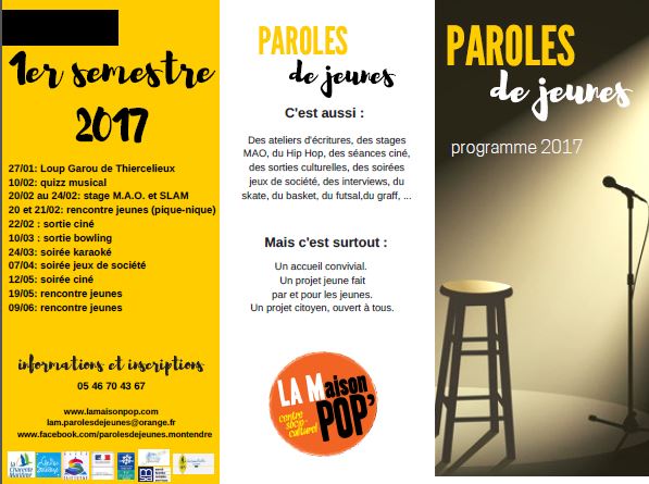 parles de jeunes le programme 2017