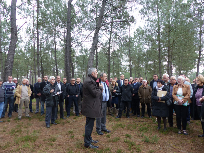 Visite sur site du futur parc des labyrinthes de Montendre