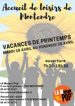 Les vacances de Printemsp au centre de loisirs de Montendre