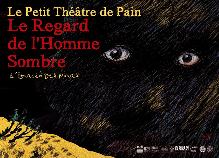 Le regard de l'homme sombre par le petit théâtre de pain, à Montendre