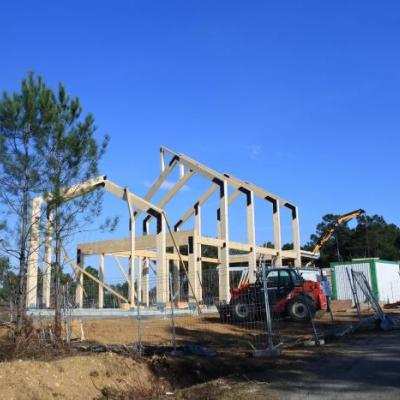 Travaux d'aménagement du parc des labyrinthes