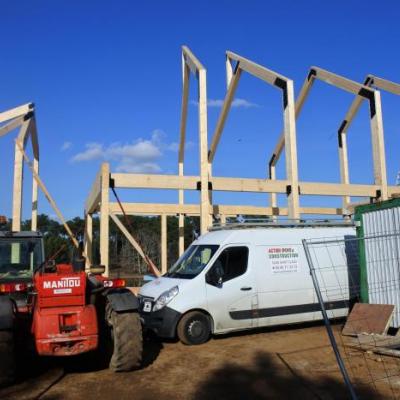 Travaux d'aménagement du parc des labyrinthes