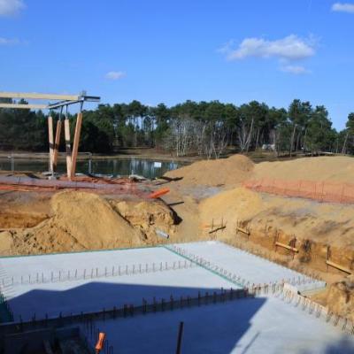 Travaux d'aménagement du parc des labyrinthes